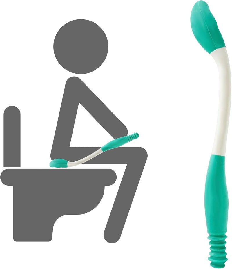 YIFOCUS Butt Wiper Tool, 15.7" Comfort Wipe Toilet Aid for Wiping Bottom, Bottom Buddy Wiping Aid for Disabled, Elderly, Overweight, Pregnant People, Easy to Use Bottom Buddy Wiping Assist Tool - Image 1